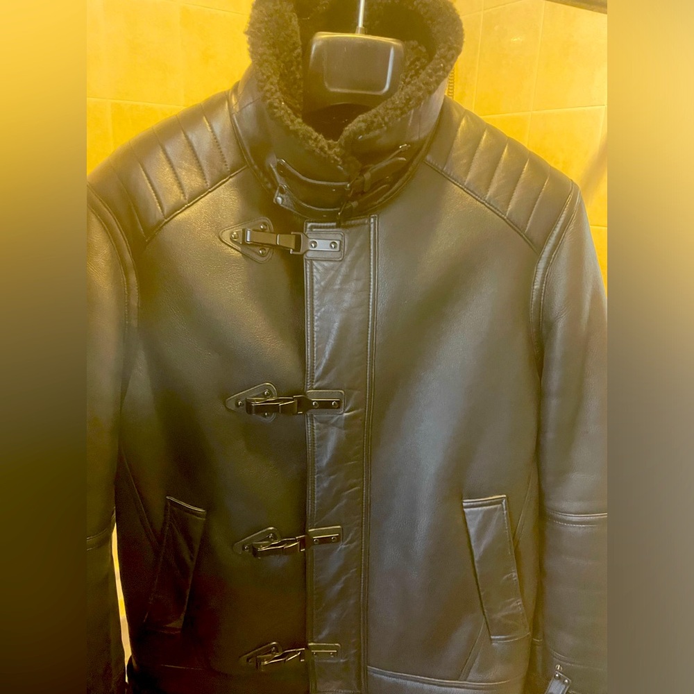 Men’s leather Shirling Coat